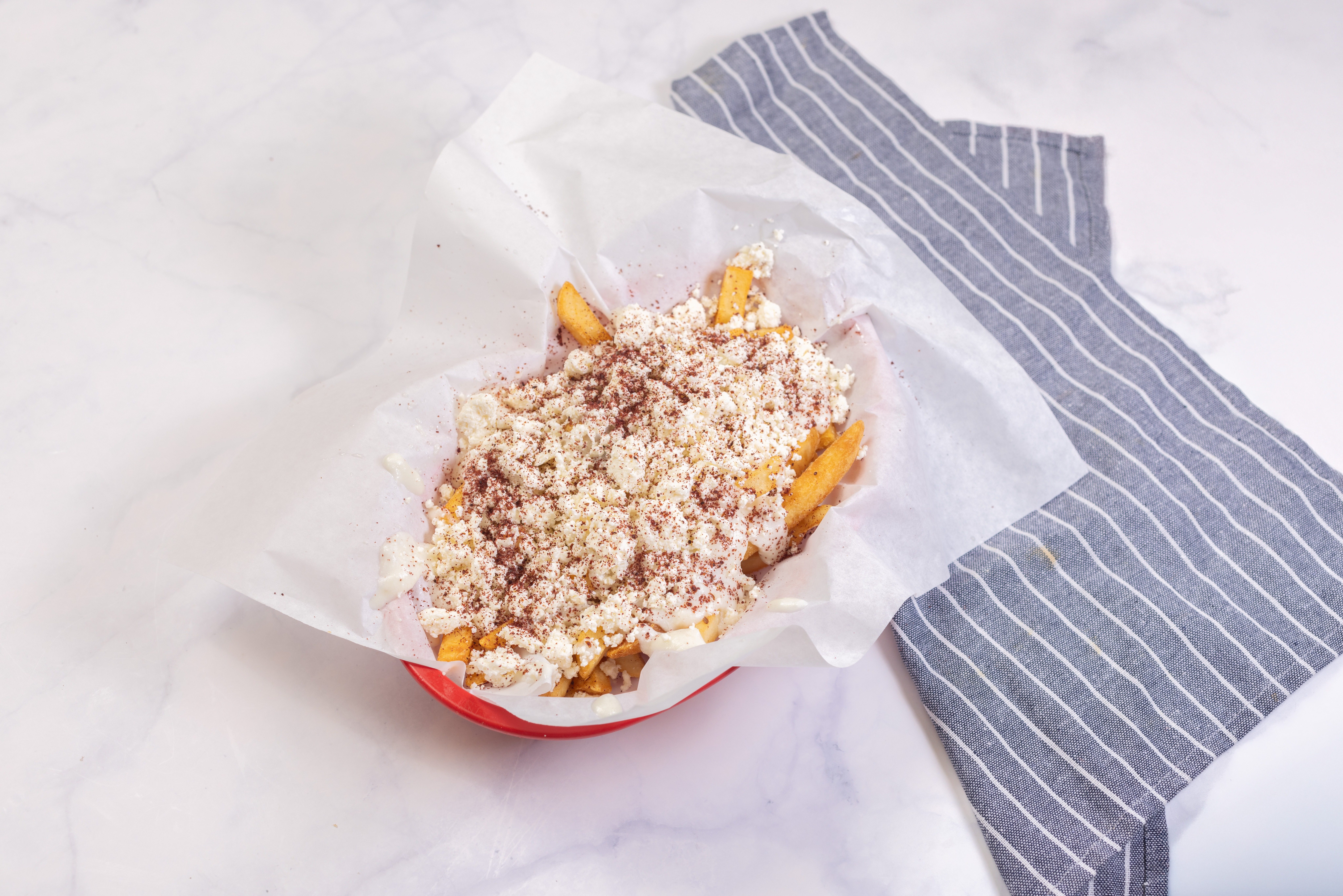 Greek Fries Small.