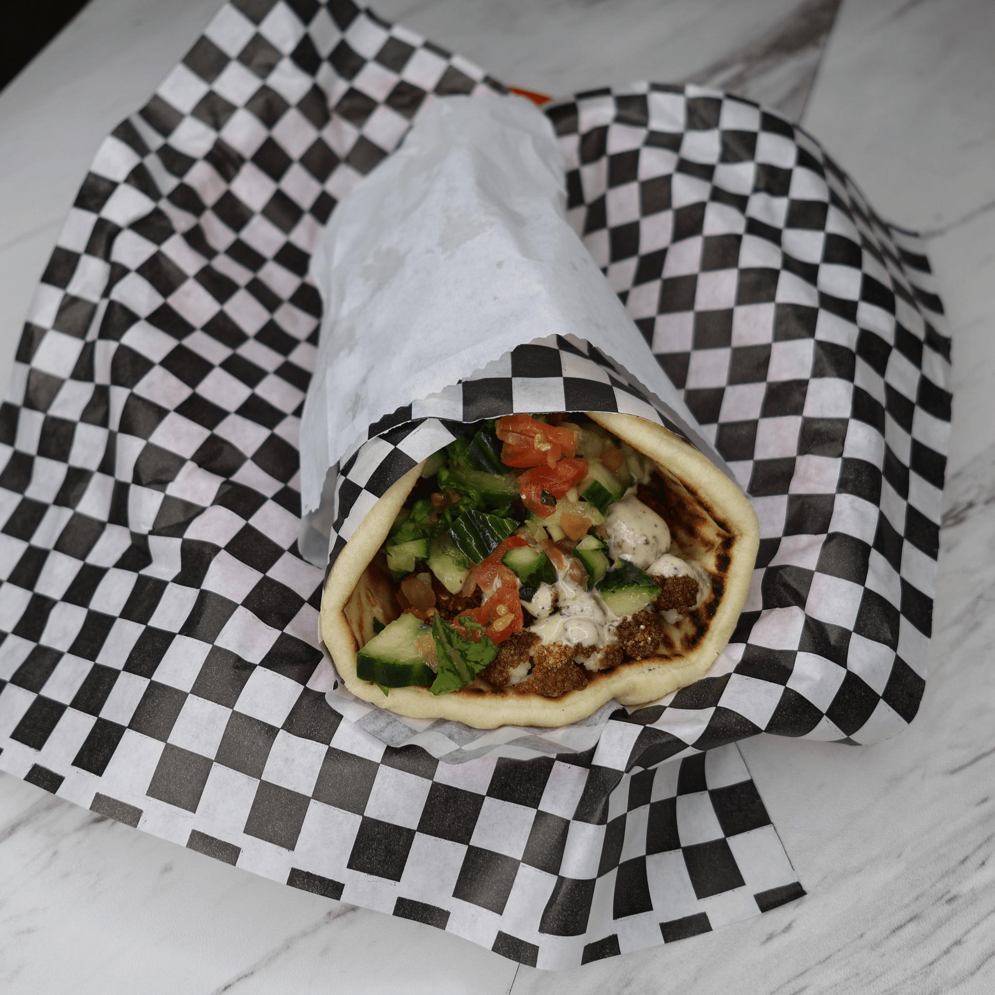 Caulif-Lafel Sandwich.