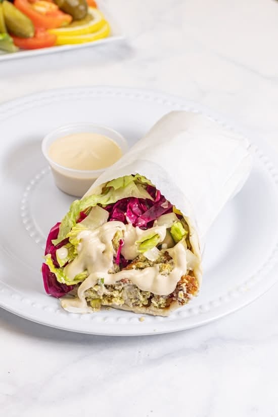 Falafel Cauliflower Fries Sandwich.